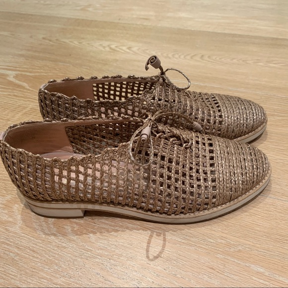 STUART WEITZMAN RAFFIA MORROCAN OXFORDS - Picture 5 of 8